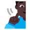 Deaf Man- Dark Skin Tone emoji on Microsoft